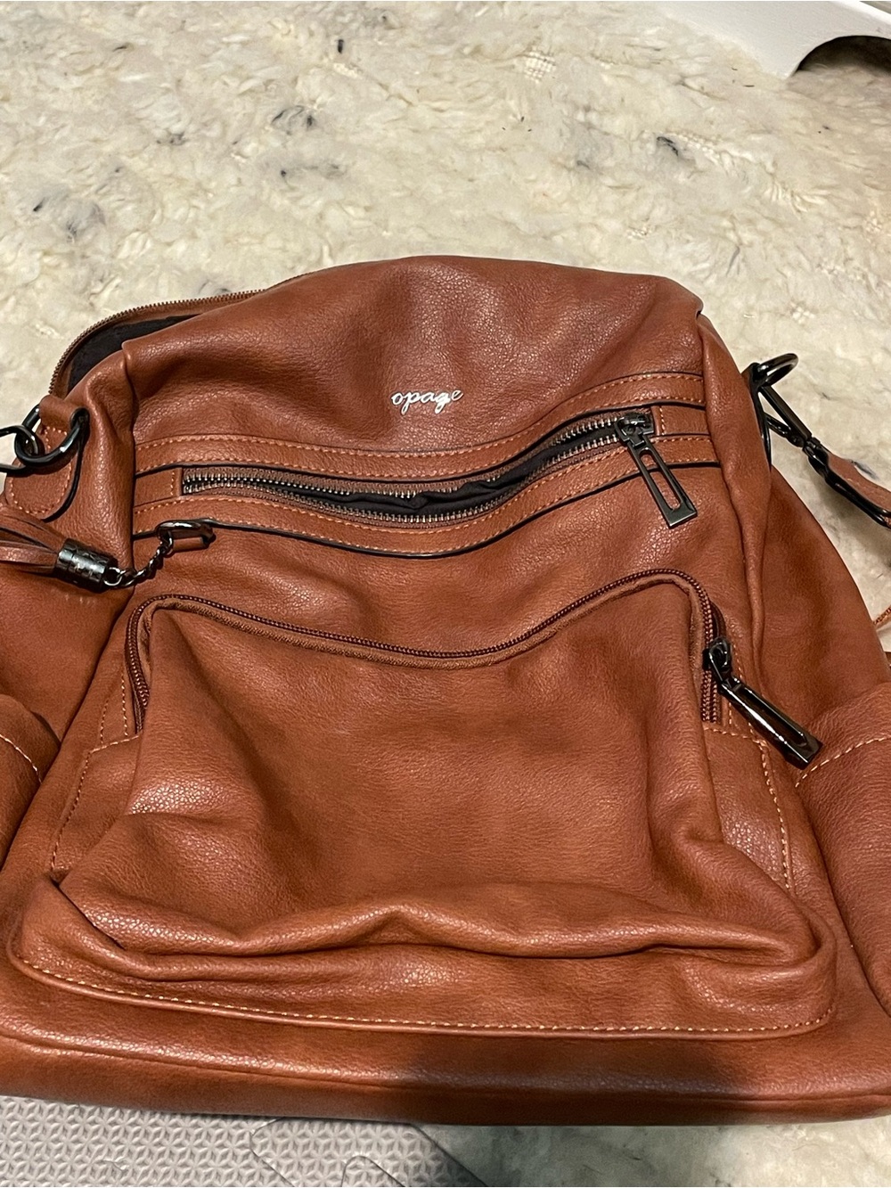 Brown Women's Leather Backpack - Versatile Everyday Bag - Picture 2 of 8